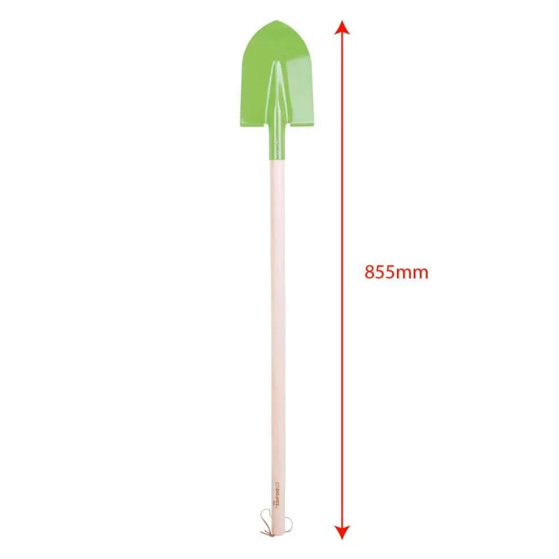 Bigjigs Toys Záhradná lopata zelená, špicatá