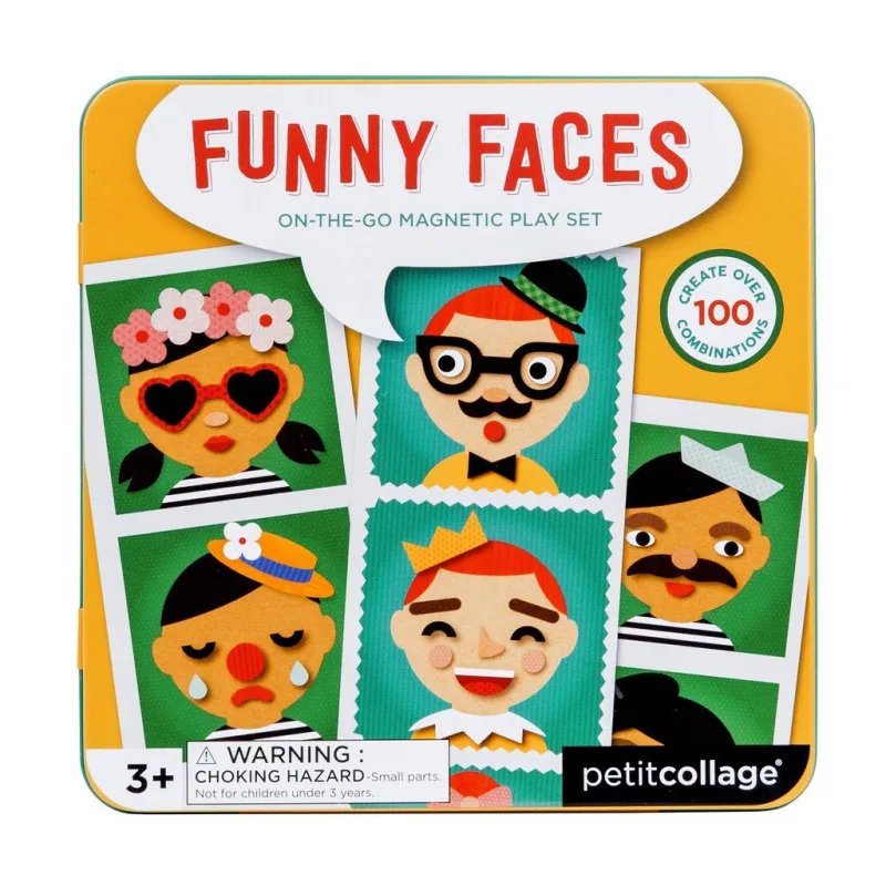 Petitcollage Magnetické puzzle Veselé tváre 25 ks