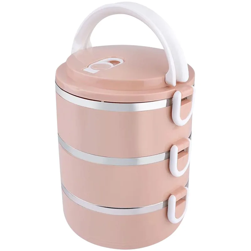 Obedár MagicHome LB933, 3-dielny, 1,5 l, ružový