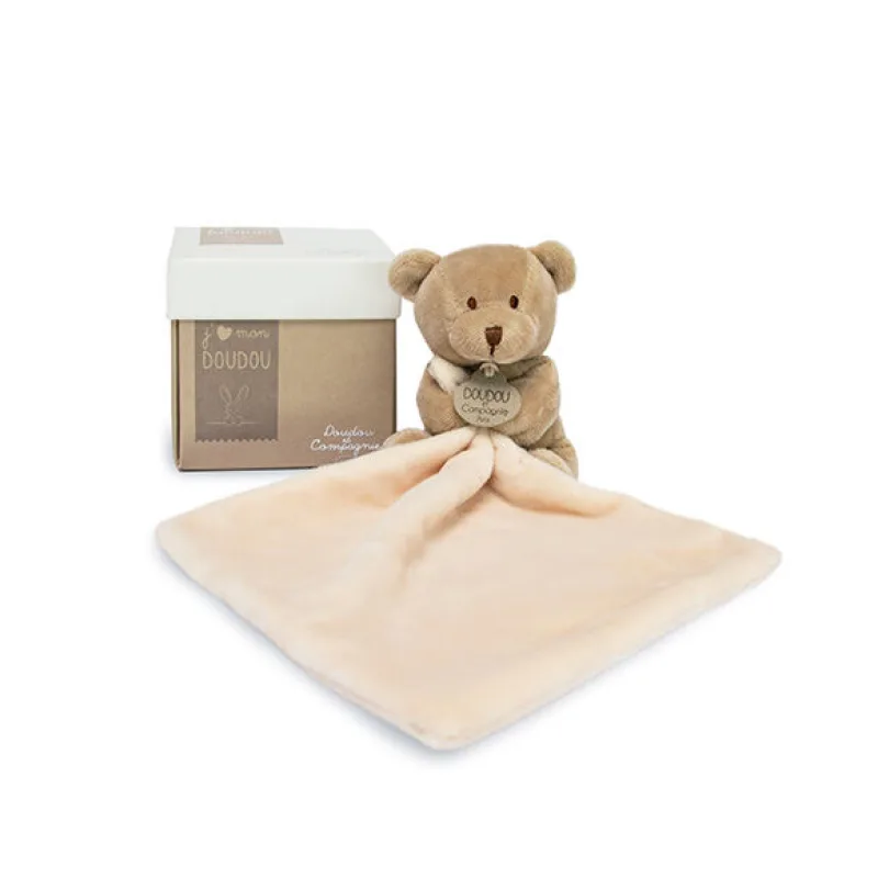 Doudou Darčeková sada - Medvedík s mojkáčikom 10 cm