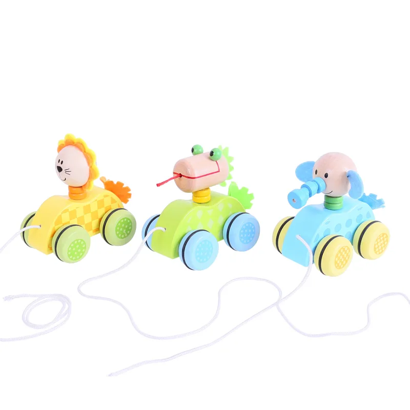 Bigjigs Toys Ťahacia hračka na povrázku - Sloník