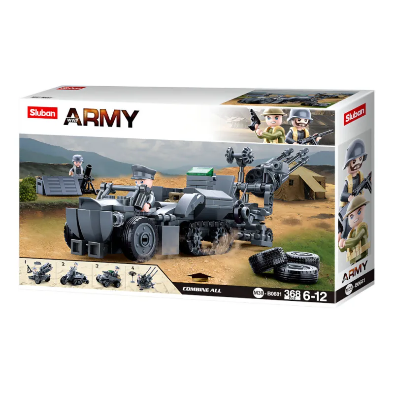Sluban Army WW2 M38-B0681 Súprava nemeckej protivzdušnej techniky