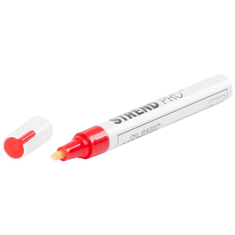 Značkovač Strend Pro Permanent ALU, červený, kovový, 5 mm
