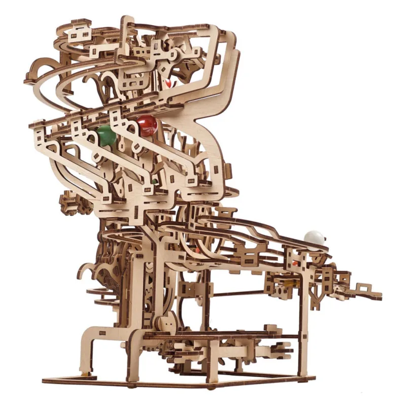 Ugears 3D mechanické puzzle - Guľôčková dráha reťazová 400 ks