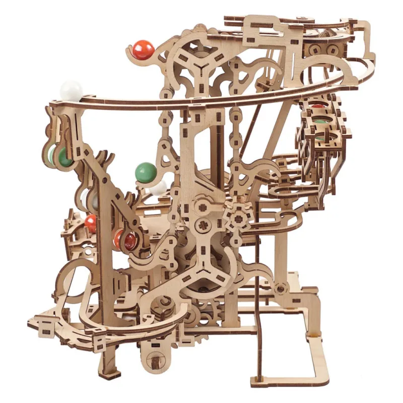 Ugears 3D mechanické puzzle - Guľôčková dráha reťazová 400 ks