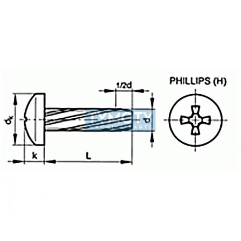 Skrutka závitorezná phillips DIN 7516A M3x8 pozink
