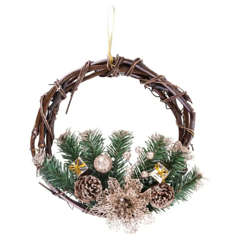 Veniec na dvere MagicHome, prírodný závesný, 30 cm