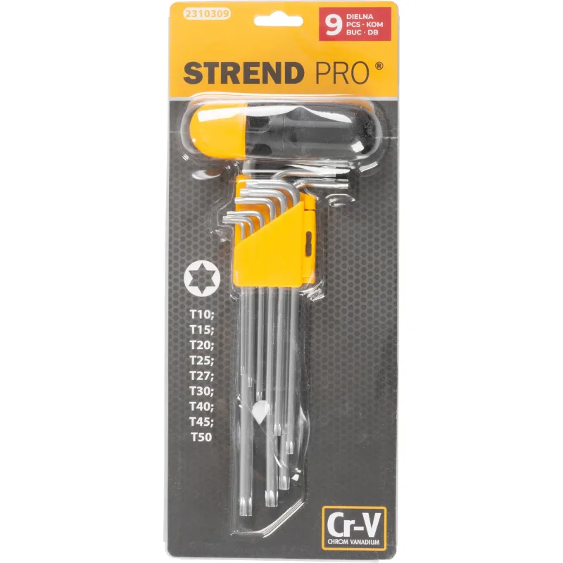 Sada kľúčov Strend Pro HK7008 – 9 dielna, Torx, Cr-V