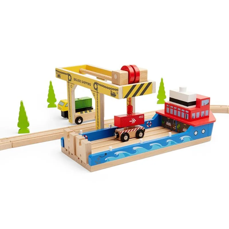 Bigjigs Rail Drevený Portálový žeriav