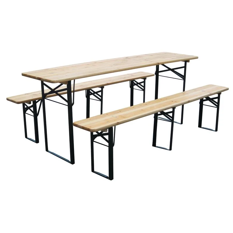 Pivný set DORTMUND Max, stôl 220x70x77 cm, 2x lavica 220x25x47 cm