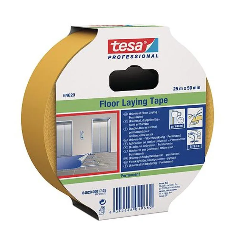 Obojstranná lepiaca páska tesa PRO tesafix, 50 mm, L-10 m