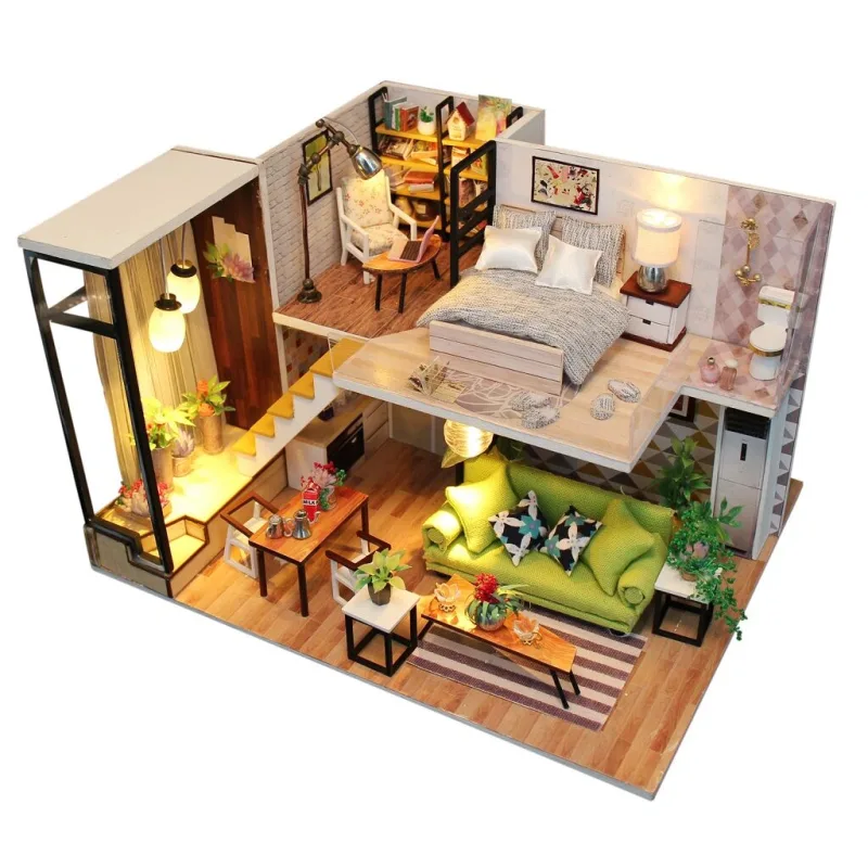 Dvěděti Miniatúra domčeka Romantický škandinávsky štýl