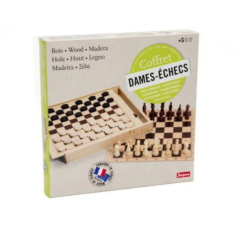 Šach a dáma v drevenom boxe