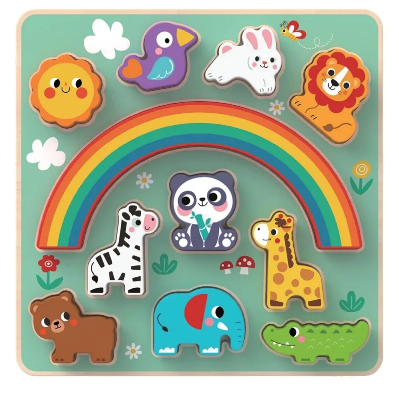 2Kids Toys Balančné puzzle so zvieratkami 2v1