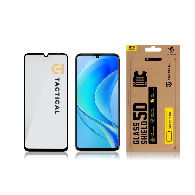 Tactical Glass Shield 5D sklo pre Huawei Nova Y70 Black