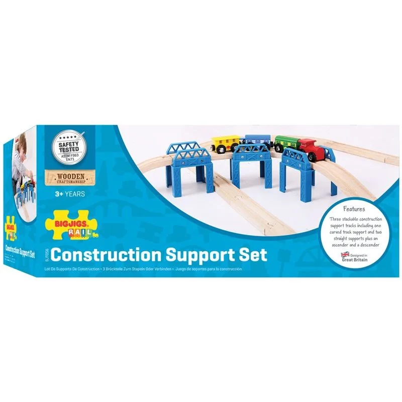 Bigjigs Rail Drevené vláčiky - Set mostnej konštrukcie