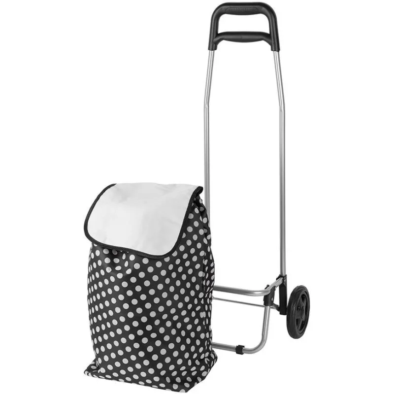 Nákupná taška na kolieskach Aleš – 20 kg, čierna, 35x30x94 cm