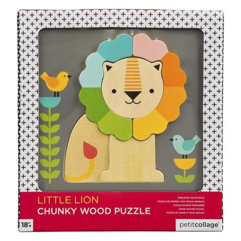 Petitcollage Drevené puzzle Lev
