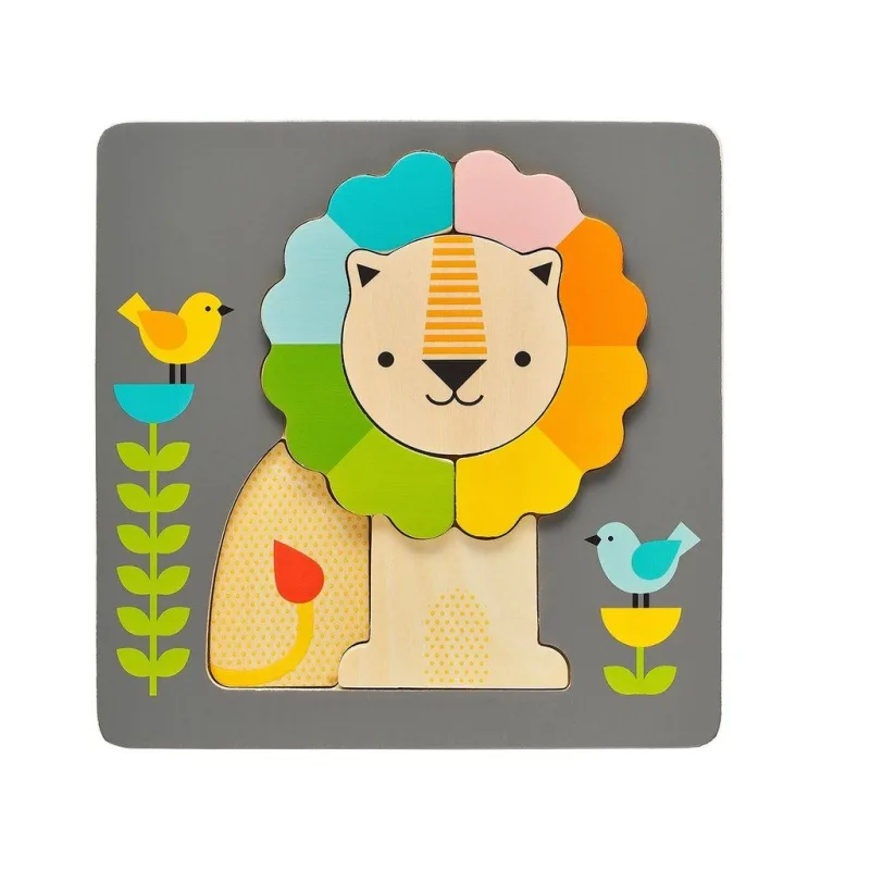 Petitcollage Drevené puzzle Lev