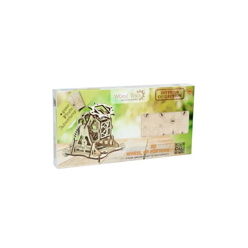 Wood Trick 3D mechanické puzzle - Koleso šťastia 53 ks