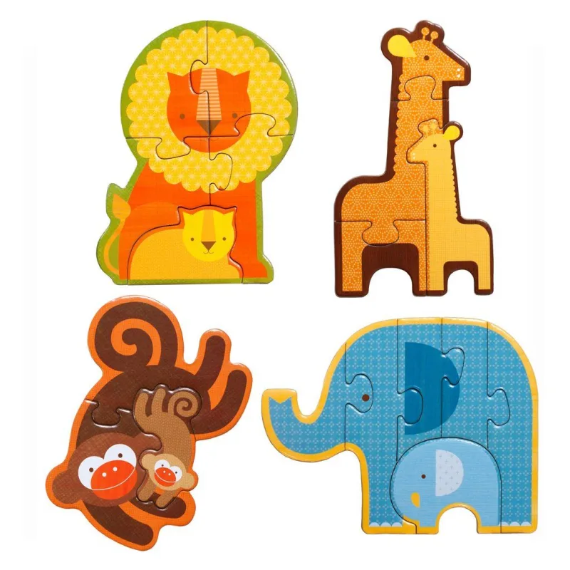 Petitcollage Prvé puzzle mláďatá Safari 18 ks