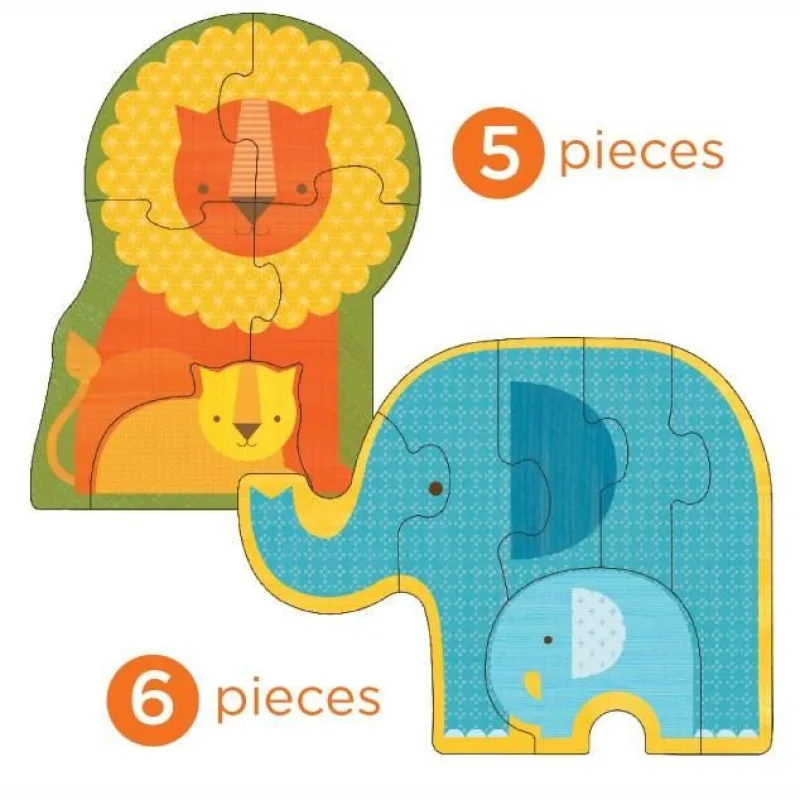 Petitcollage Prvé puzzle mláďatá Safari 18 ks