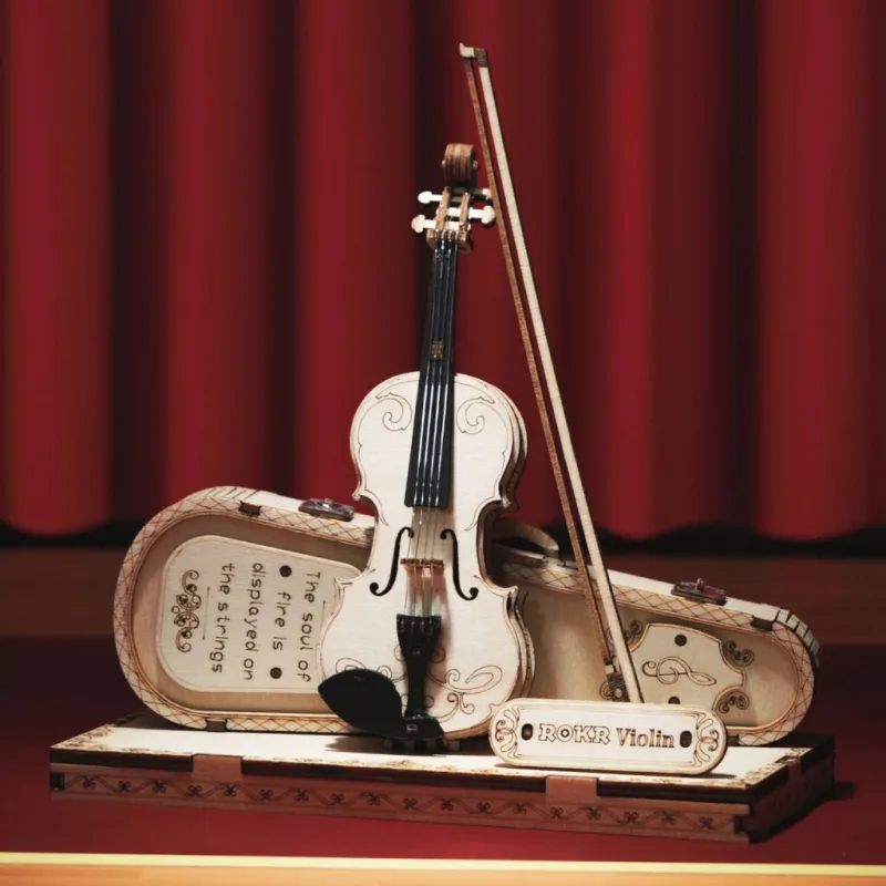 RoboTime Drevené 3D puzzle Viola