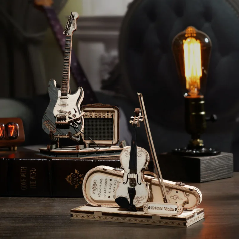 RoboTime Drevené 3D puzzle Viola