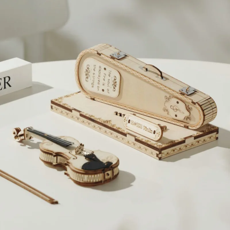 RoboTime Drevené 3D puzzle Viola
