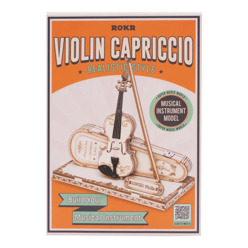 RoboTime Drevené 3D puzzle Viola