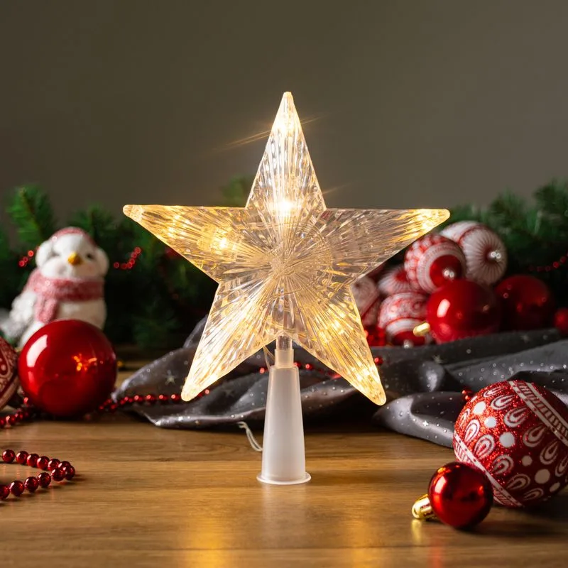 Hviezda MagicHome Vianoce, 10× LED, zlatá, 15,5×19 cm, interiér