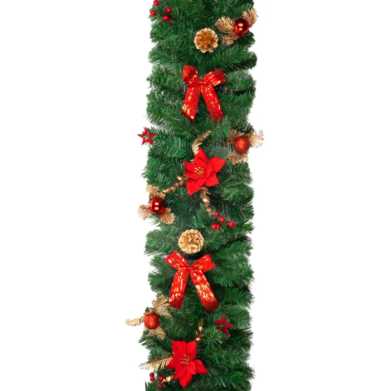Vianočná dekorácia girlanda, červená, 200 cm