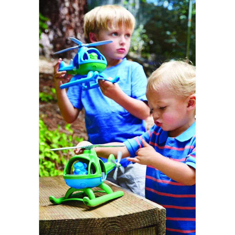 Green Toys Vrtuľník zelený