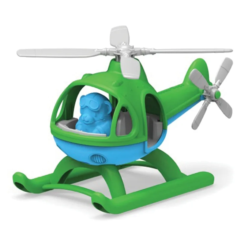 Green Toys Vrtuľník zelený