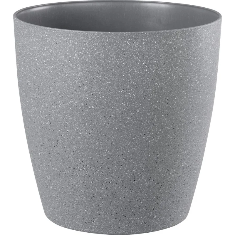 Šedý kvetináč Strend Pro Stone, 35x35 cm, efekt kameňa
