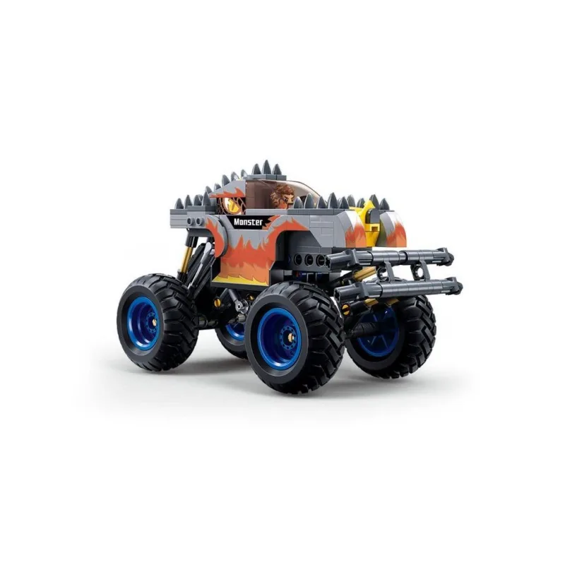 Sluban Power Bricks Naťahovací Strieborný ohnivák Off-road Monster