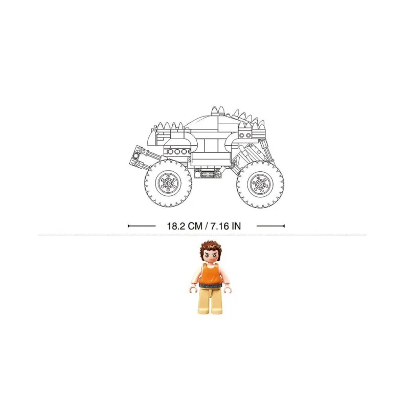 Sluban Power Bricks Naťahovací Strieborný ohnivák Off-road Monster