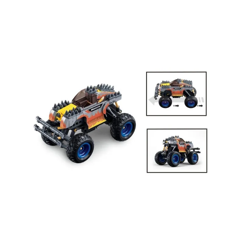 Sluban Power Bricks Naťahovací Strieborný ohnivák Off-road Monster