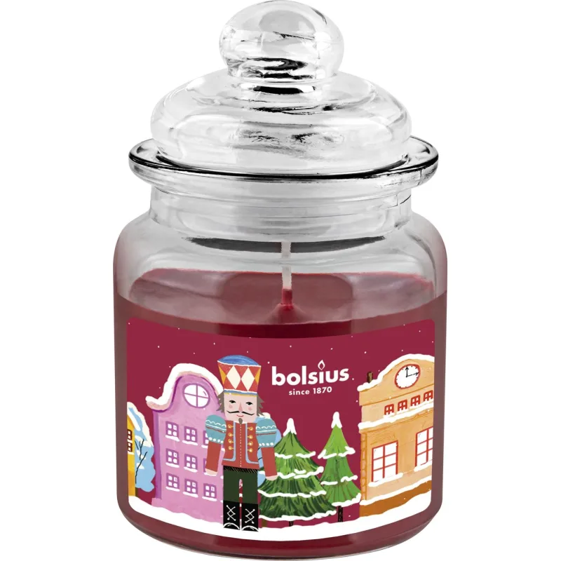 Vonná sviečka Bolsius Big Jar, Luskáčik, pečené jablko a škorica, 32 hodín