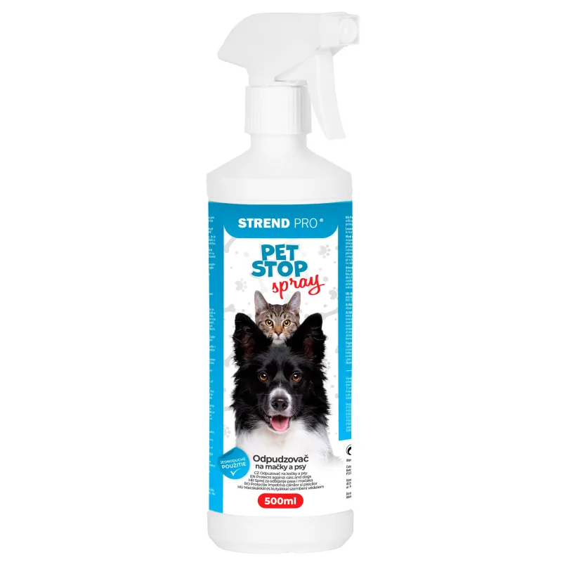 Odpudzovač mačiek a psov PET STOP – prírodný plašič psov a mačiek, 500 ml