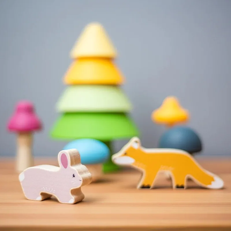 Bigjigs Toys Hrací set Lesné zvieratká