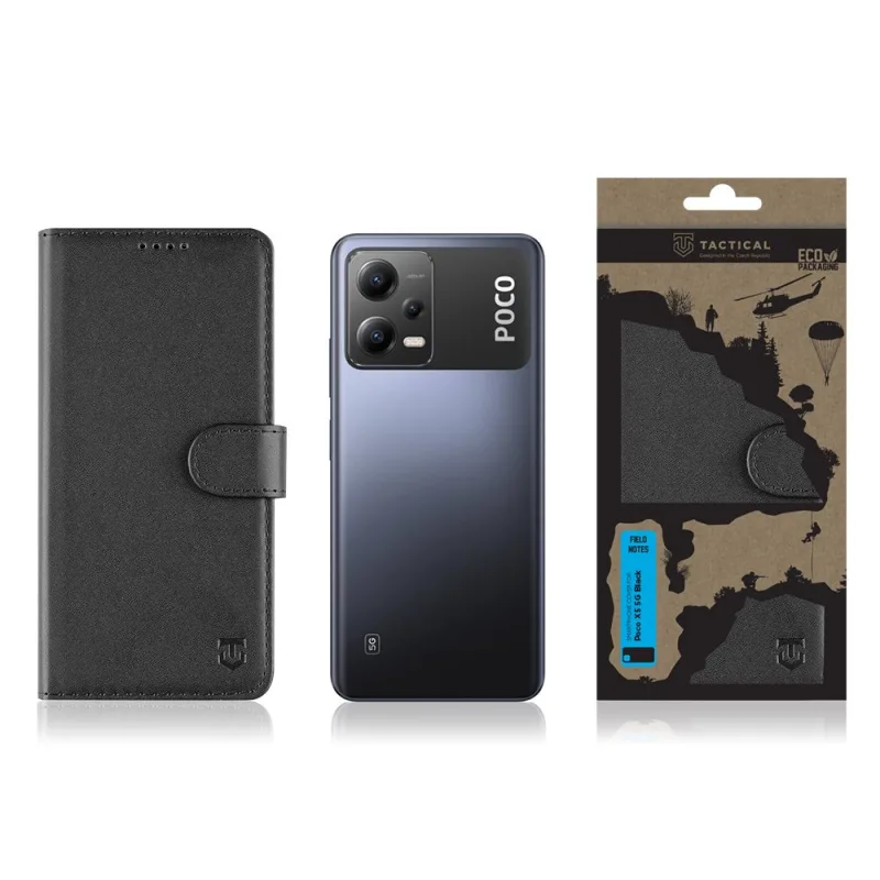 Tactical Field Notes knižkové puzdro pre Poco X5 5G Black