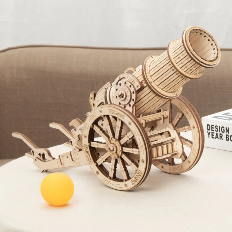 RoboTime Drevené 3D puzzle mechanické Obliehací kanón