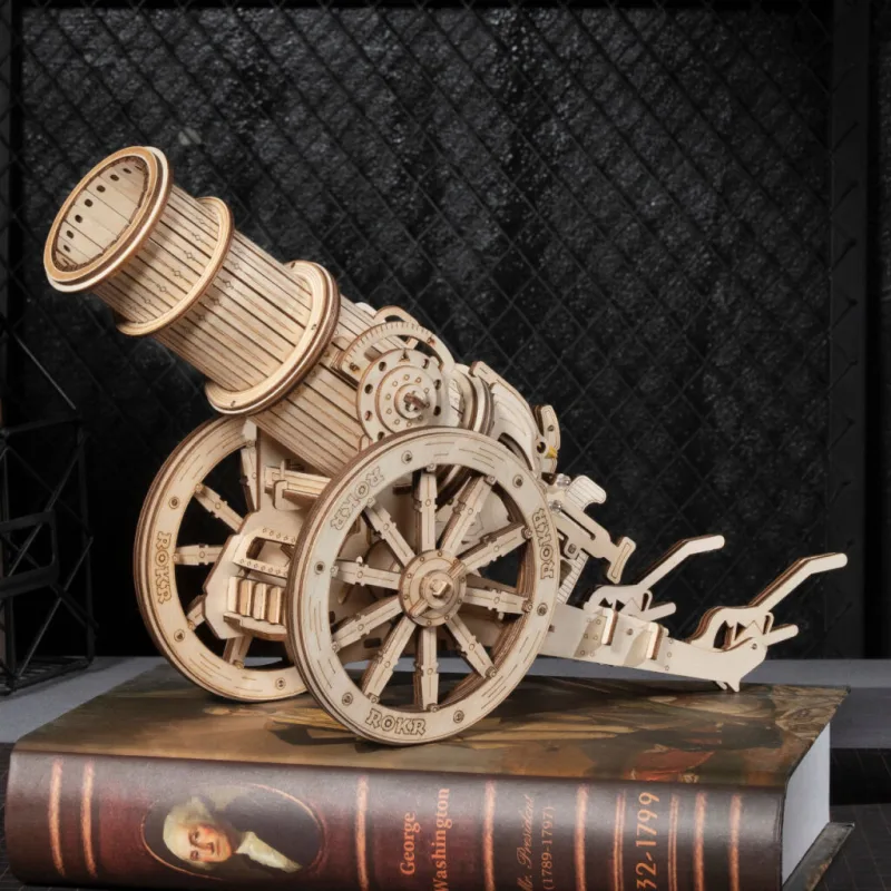 RoboTime Drevené 3D puzzle mechanické Obliehací kanón