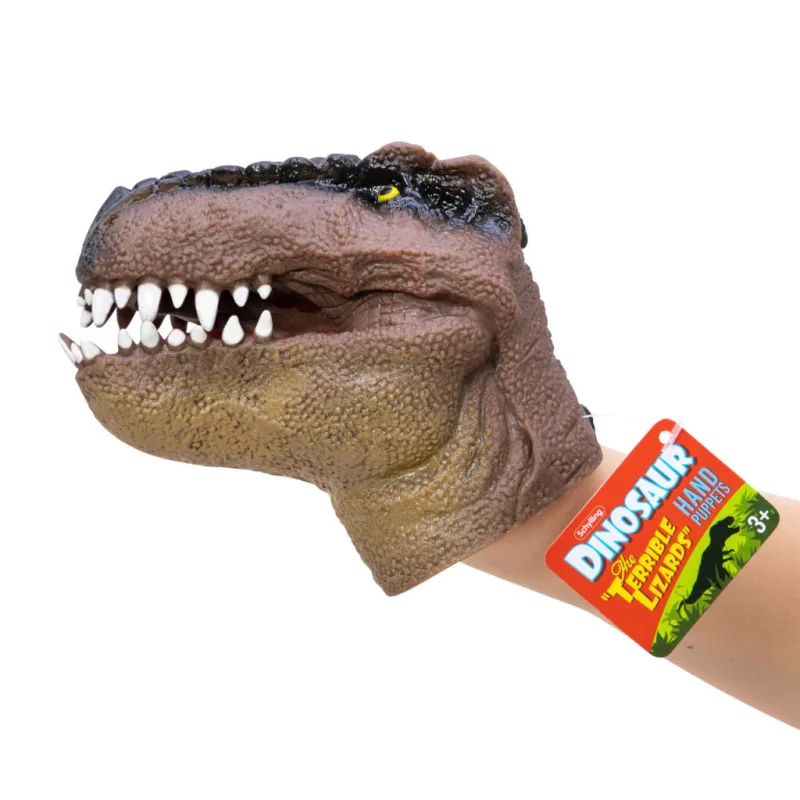 Schylling Maňuška na ruku Dinosaurus - hnedý