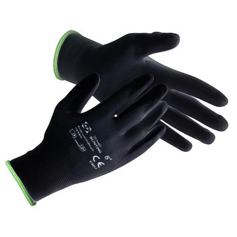 Červa Rukavice BUNTING Black 09 (L) záhradné, nylon