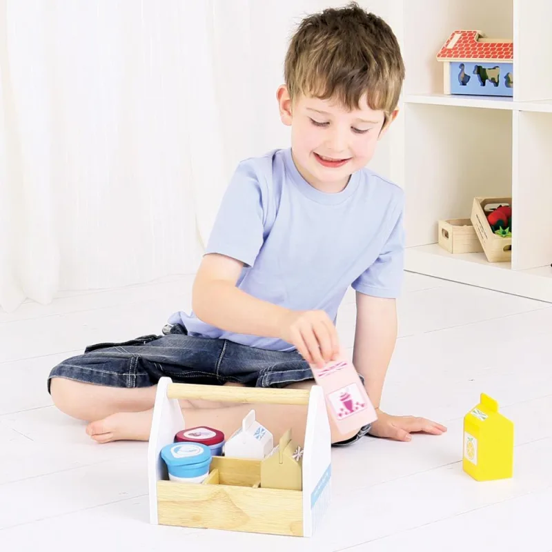 Bigjigs Toys Drevené potraviny v prepravke