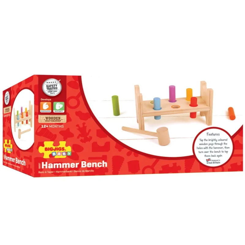 Bigjigs Toys Drevená zatĺkačka