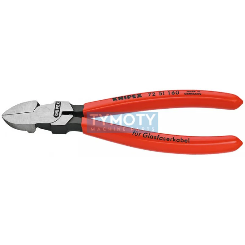 KNIPEX 72 51 160 Bočné štiepacie kliešte na svetlovody (optické káble), plastové návleky, 160