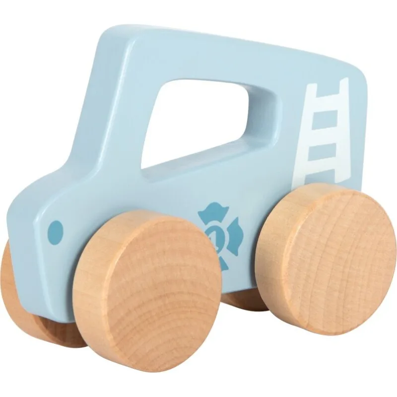 Drevené auto na tlačenie Modré